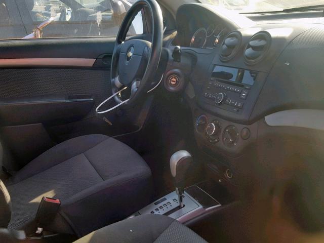 KL1TD56E09B369015 - 2009 CHEVROLET AVEO LS RED photo 5