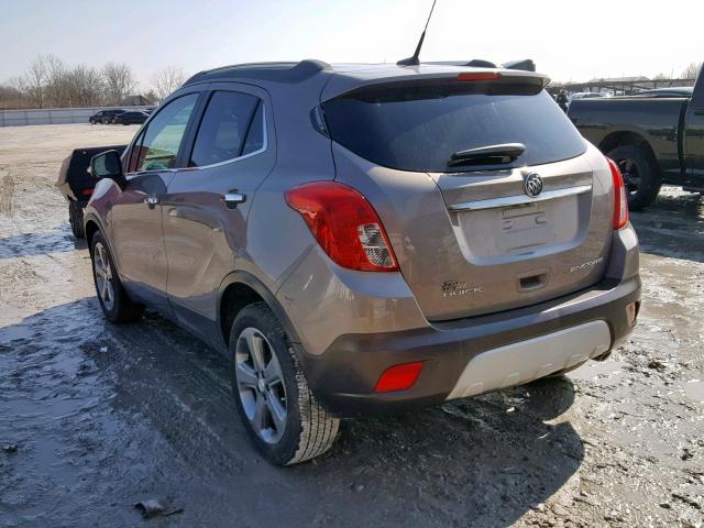 KL4CJCSB6EB554143 - 2014 BUICK ENCORE BROWN photo 3