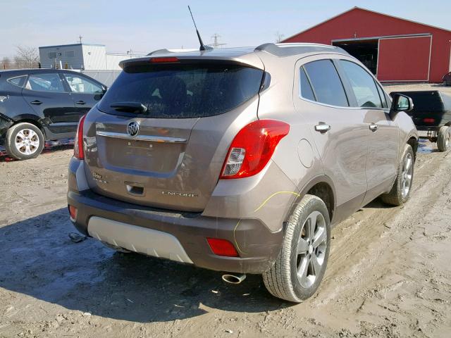 KL4CJCSB6EB554143 - 2014 BUICK ENCORE BROWN photo 4