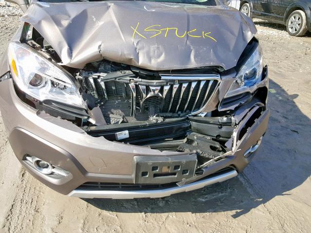 KL4CJCSB6EB554143 - 2014 BUICK ENCORE BROWN photo 9