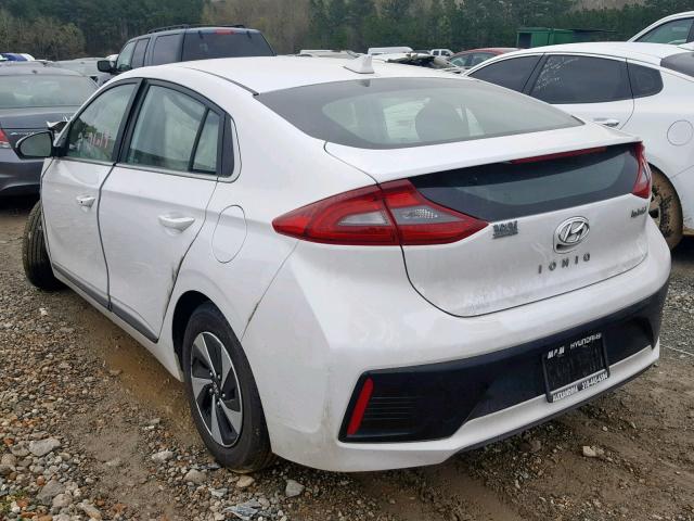 KMHC75LC4JU065029 - 2018 HYUNDAI IONIQ SEL WHITE photo 3