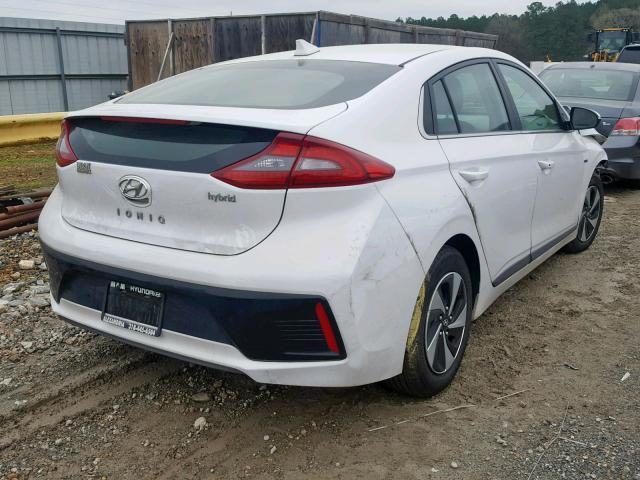 KMHC75LC4JU065029 - 2018 HYUNDAI IONIQ SEL WHITE photo 4