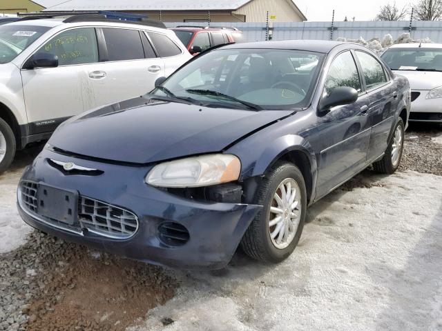 1C3EL46X13N502620 - 2003 CHRYSLER SEBRING LX BLUE photo 2