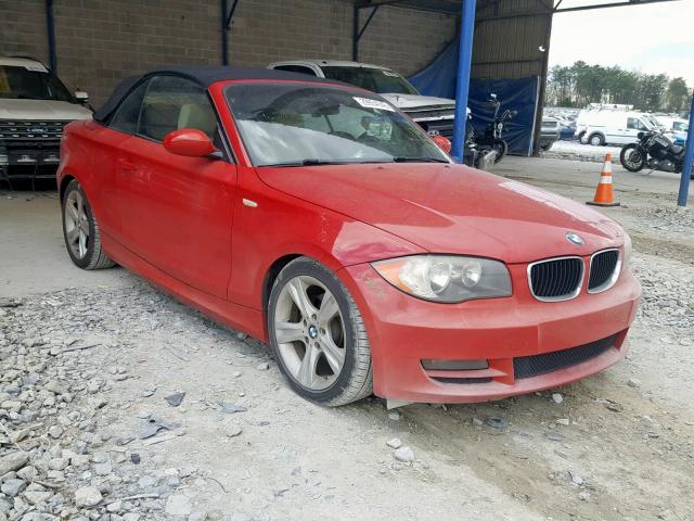 WBAUL73548VJ74478 - 2008 BMW 128 I RED photo 1