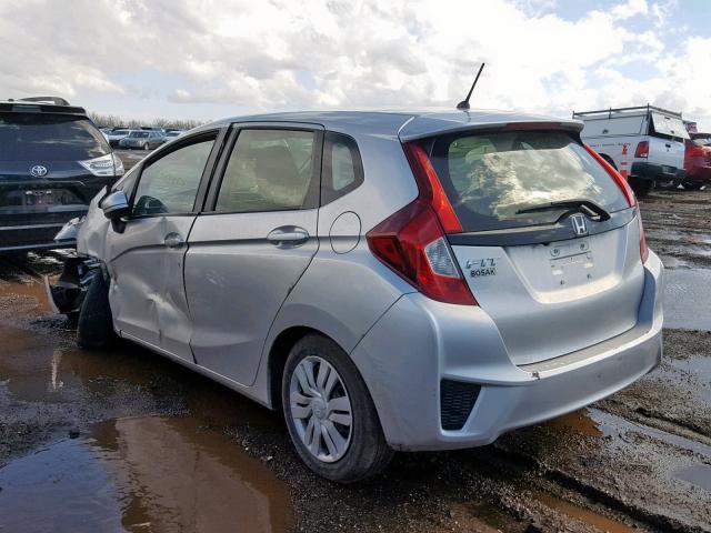 JHMGK5H59GX010502 - 2016 HONDA FIT LX SILVER photo 3