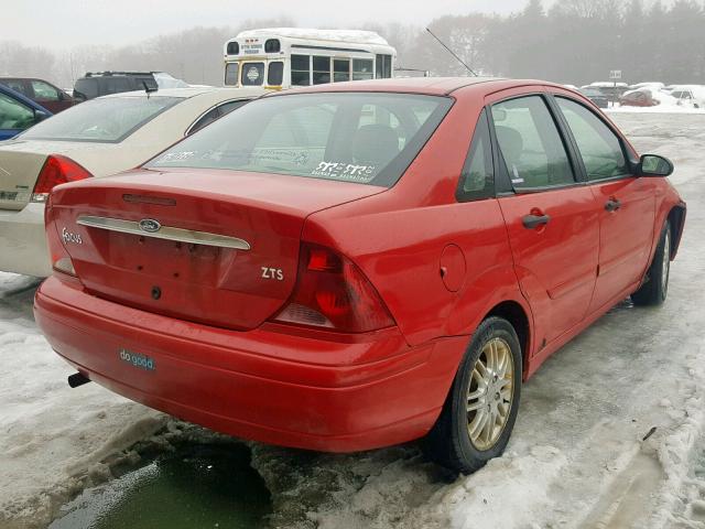 1FAHP3834YW358456 - 2000 FORD FOCUS ZTS RED photo 4