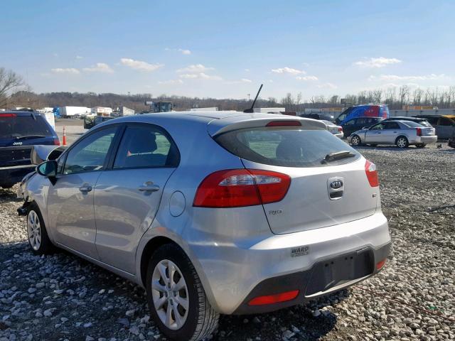 KNADM5A31C6031901 - 2012 KIA RIO LX SILVER photo 3