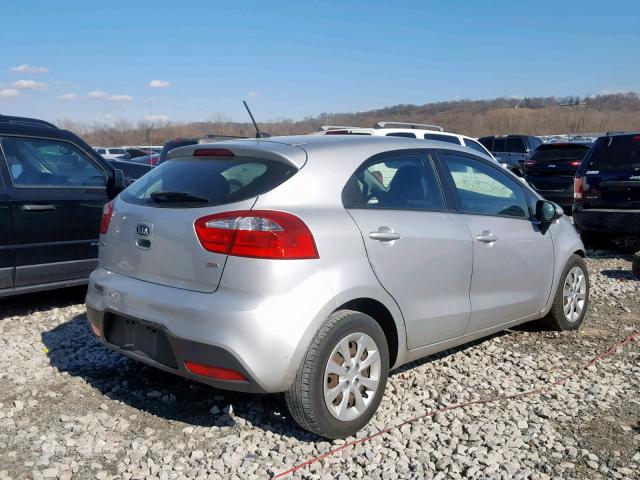 KNADM5A31C6031901 - 2012 KIA RIO LX SILVER photo 4