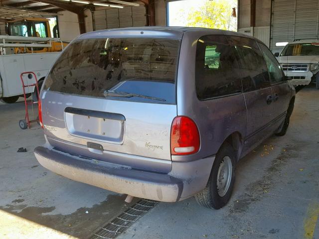 2P4FP25B0WR817104 - 1998 PLYMOUTH VOYAGER BLUE photo 4