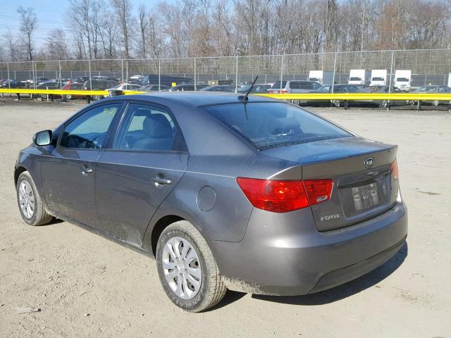 KNAFU4A22C5482853 - 2012 KIA FORTE EX CHARCOAL photo 3