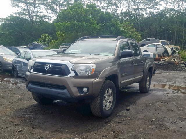 3TMLU4EN3DM113375 - 2013 TOYOTA TACOMA DOU BROWN photo 2