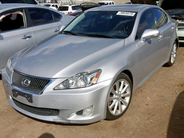 JTHBK262295092671 - 2009 LEXUS IS 250 SILVER photo 2