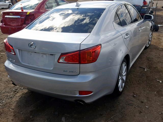 JTHBK262295092671 - 2009 LEXUS IS 250 SILVER photo 4