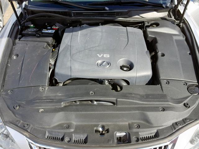 JTHBK262295092671 - 2009 LEXUS IS 250 SILVER photo 7