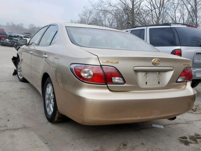 JTHBF30G230138177 - 2003 LEXUS ES 300 GOLD photo 3