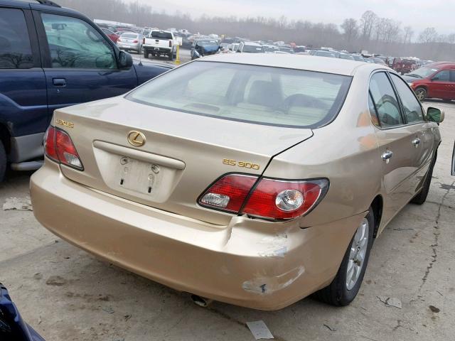 JTHBF30G230138177 - 2003 LEXUS ES 300 GOLD photo 4