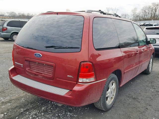 2FMZA52284BA23946 - 2004 FORD FREESTAR S MAROON photo 4