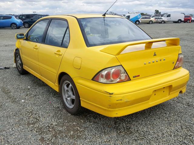 JA3AJ86E63U065319 - 2003 MITSUBISHI LANCER OZ YELLOW photo 3