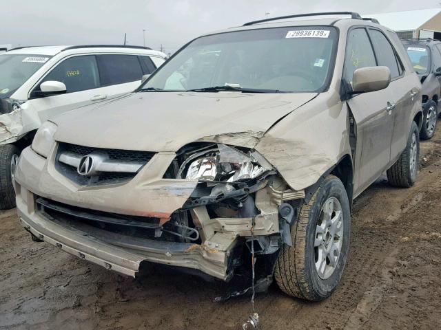 2HNYD18845H523896 - 2005 ACURA MDX TOURIN GOLD photo 2