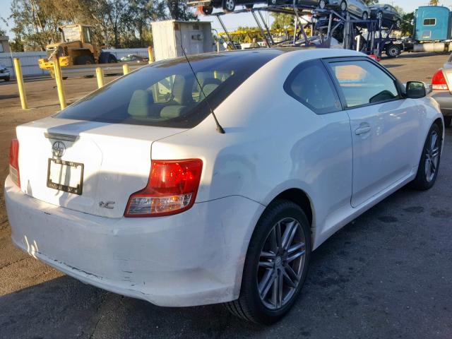 JTKJF5C77D3047497 - 2013 TOYOTA SCION TC WHITE photo 4