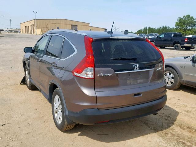 5J6RM4H75CL077707 - 2012 HONDA CR-V EXL GOLD photo 3