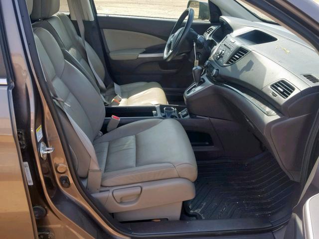 5J6RM4H75CL077707 - 2012 HONDA CR-V EXL GOLD photo 5