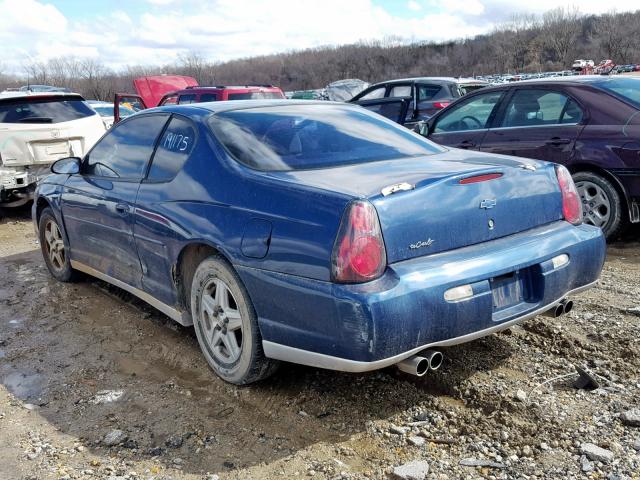 2G1WW12E239250785 - 2003 CHEVROLET MONTE CARL BLUE photo 3