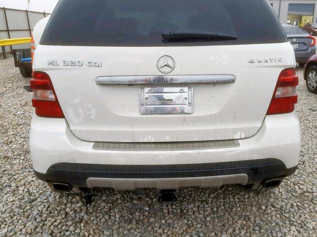 4JGBB22E48A364690 - 2008 MERCEDES-BENZ ML 320 CDI WHITE photo 9