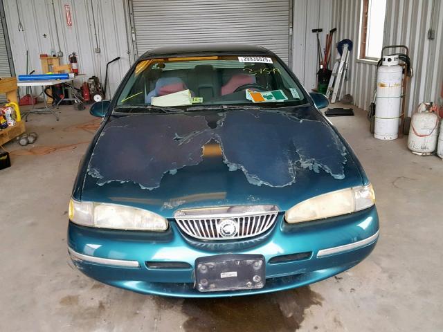 1MELM624XTH629225 - 1996 MERCURY COUGAR XR7 GREEN photo 9