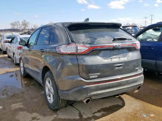 2FMPK4G92JBC05450 - 2018 FORD EDGE SE GRAY photo 3