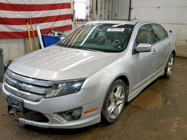 3FAHP0DC1AR238367 - 2010 FORD FUSION SPO SILVER photo 2