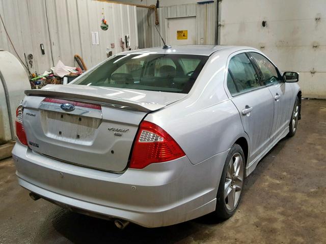 3FAHP0DC1AR238367 - 2010 FORD FUSION SPO SILVER photo 4