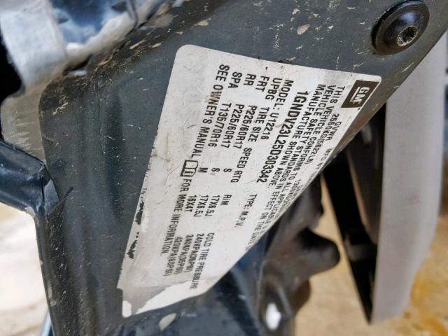 1GNDV23L25D303342 - 2005 CHEVROLET UPLANDER L 青绿色 照片 10