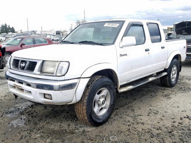 1N6ED27Y5YC318480 - 2000 NISSAN FRONTIER C WHITE photo 2