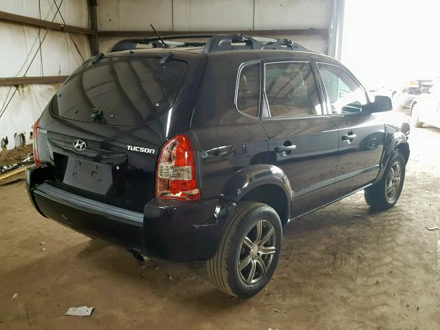 KM8JM12B16U413877 - 2006 HYUNDAI TUCSON GL BLACK photo 4