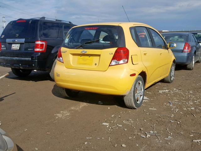 KL1TD666X8B257626 - 2008 CHEVROLET AVEO BASE Сары фото 4