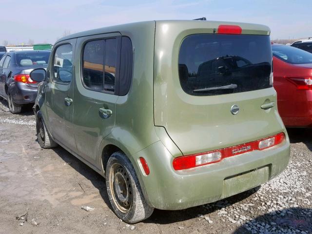 JN8AZ2KR3AT152103 - 2010 NISSAN CUBE BASE GREEN photo 3