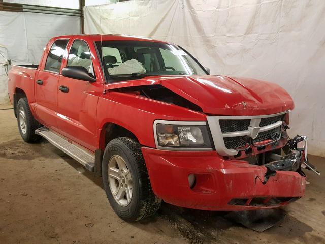 1D7RW3GK1BS572027 - 2011 DODGE DAKOTA SLT RED photo 1