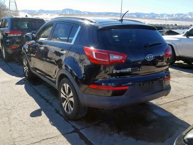 KNDPCCA24B7145415 - 2011 KIA SPORTAGE E BLACK photo 3