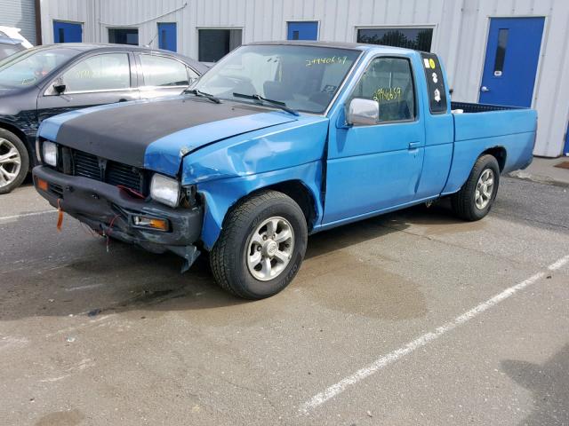 1N6SD16SXTC362770 - 1996 NISSAN TRUCK KING BLUE photo 2