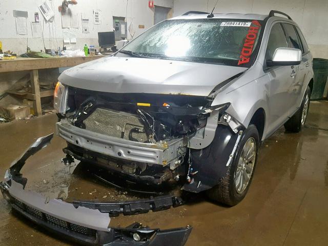 2FMDK4JC2ABA80134 - 2010 FORD EDGE SEL SILVER photo 2