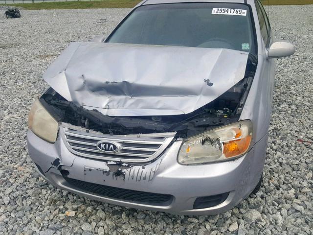 KNAFE121875380979 - 2007 KIA SPECTRA EX GRAY photo 9