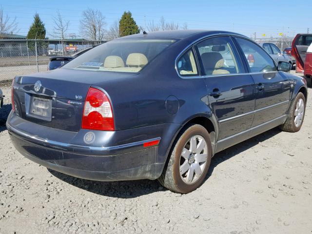 WVWTH63B81P199054 - 2001 VOLKSWAGEN PASSAT GLX GRAY photo 4