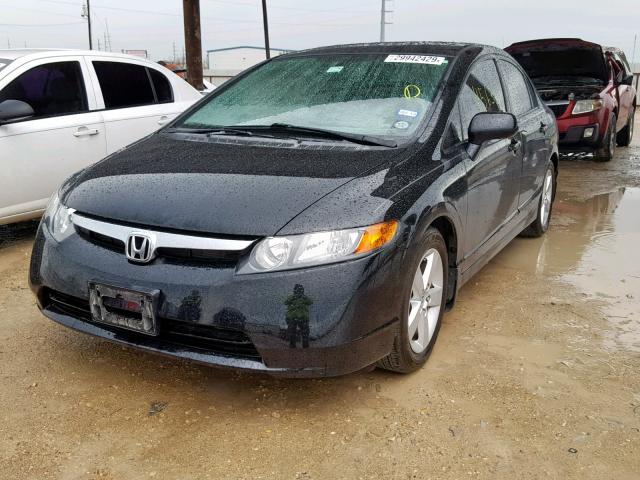 2HGFA16968H350826 - 2008 HONDA CIVIC EXL BLACK photo 2