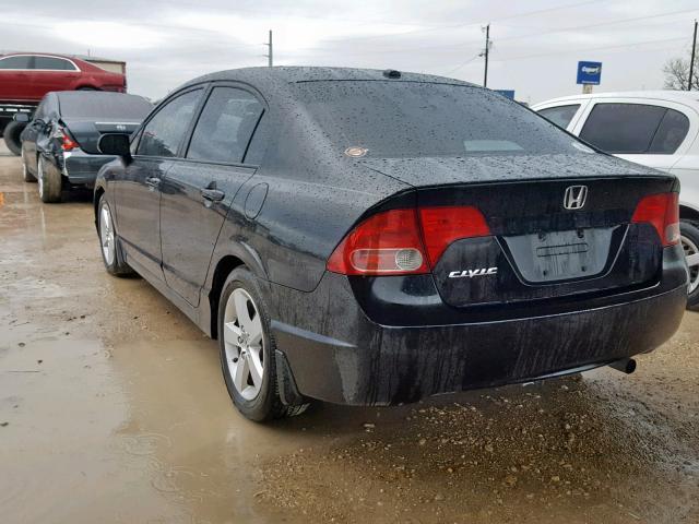 2HGFA16968H350826 - 2008 HONDA CIVIC EXL BLACK photo 3