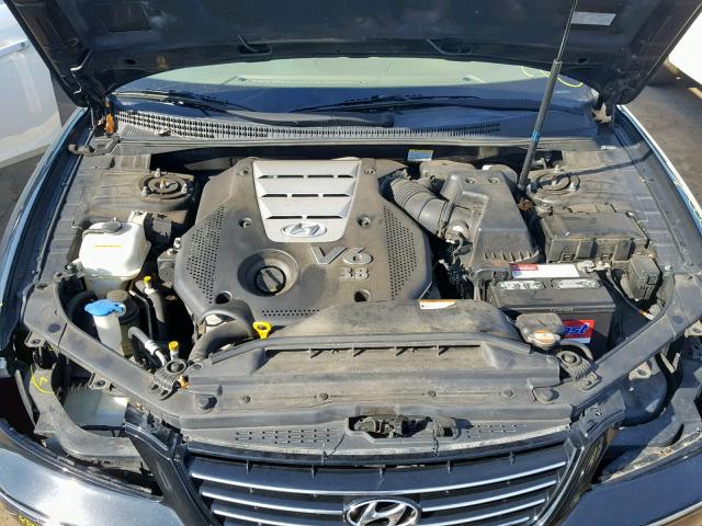 KMHFC46F48A291060 - 2008 HYUNDAI AZERA SE BLACK photo 7