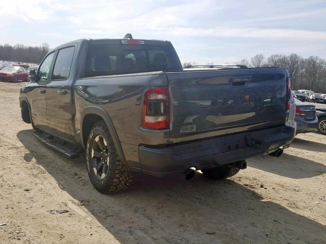 1C6SRFLT2KN648802 - 2019 RAM 1500 REBEL ნაცრისფერი ფოტო 3