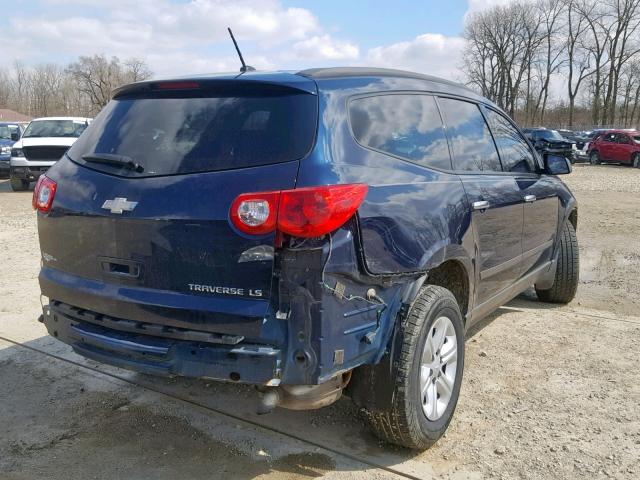 1GNKRFED4CJ185060 - 2012 CHEVROLET TRAVERSE L BLUE photo 4