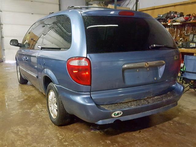 2A4GP54L27R294314 - 2007 CHRYSLER TOWN & COU BLUE photo 3