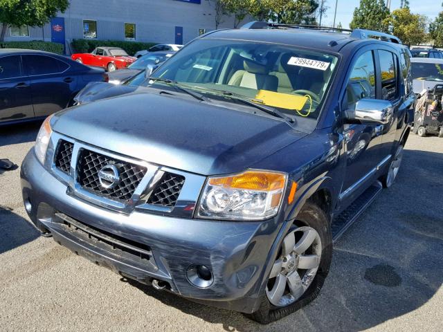 5N1AA0NDXEN610233 - 2014 NISSAN ARMADA SV BLUE photo 2